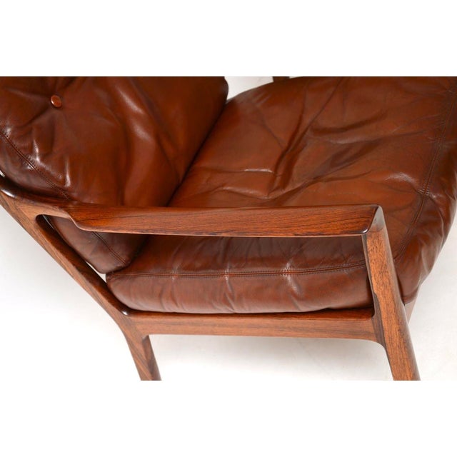Vintage Scandinavian Leather Armchairs from Frederik Kayser, 1960s, Set of 2 For Sale - Image 9 of 11