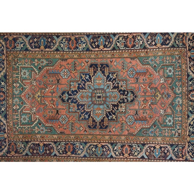 Antique Heriz Rug 6'8'' x 10'6'' For Sale In New York - Image 6 of 12