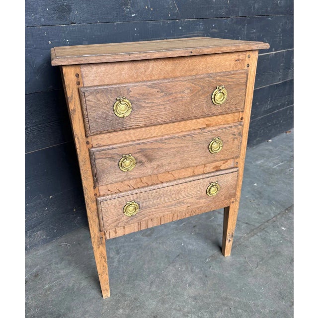 Small Antique French Oak Chest of Drawers, 1830s For Sale - Image 12 of 12