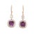 Natural amethyst 8.86cts & diamond 1.41cts earring in 18k gold For Sale - Image 12 of 18