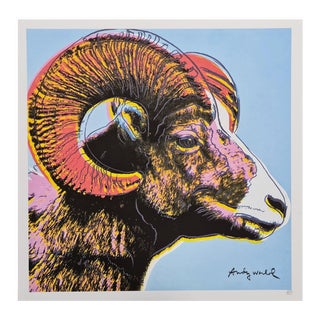 1990s After Andy Warhol Bighorn Ram Pink Lithograph For Sale