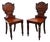 Pair of Early 19th Century English Regency Mahogany Hall Chairs For Sale