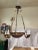 1930s French Art-Deco Chandelier W/Art Glass Dome For Sale - Image 4 of 11
