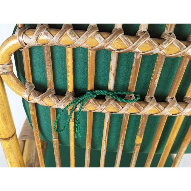 Mid-Century Modern Italian Armchairs in Rattan and Rush, 1960s, Set of 2 For Sale - Image 6 of 18