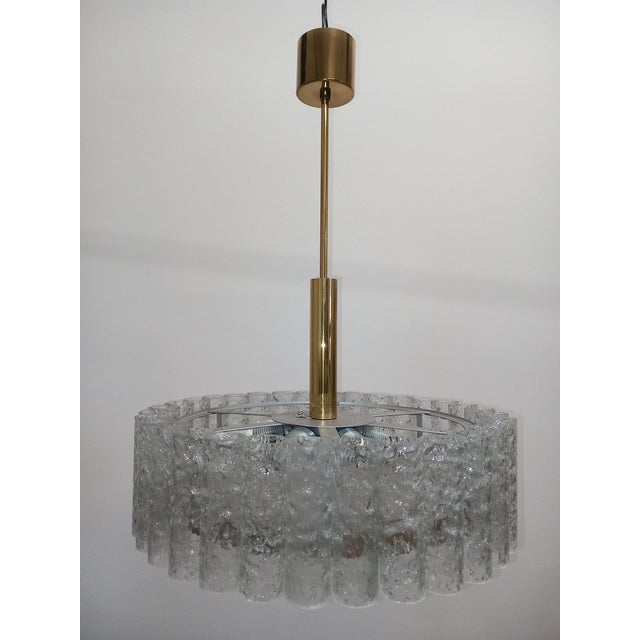 Mid-Century Modern Chandelier with 32 Glass Tubes from Doria Leuchten, Germany, 1960s For Sale - Image 3 of 7