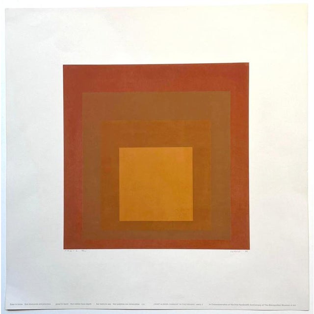 Modern Josef Albers, Homage to the Square: MMA-2, 1970, Silkscreen For Sale - Image 3 of 9