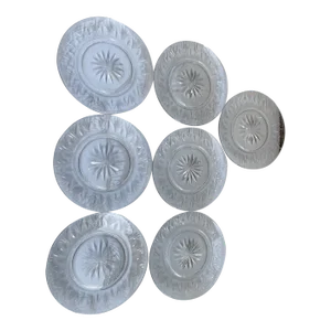 Vintage Stuart English Crystal Plates - Set of 7