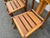 Brown Teak Klismos Patio Dining Chairs. - Set of 6 For Sale - Image 8 of 12