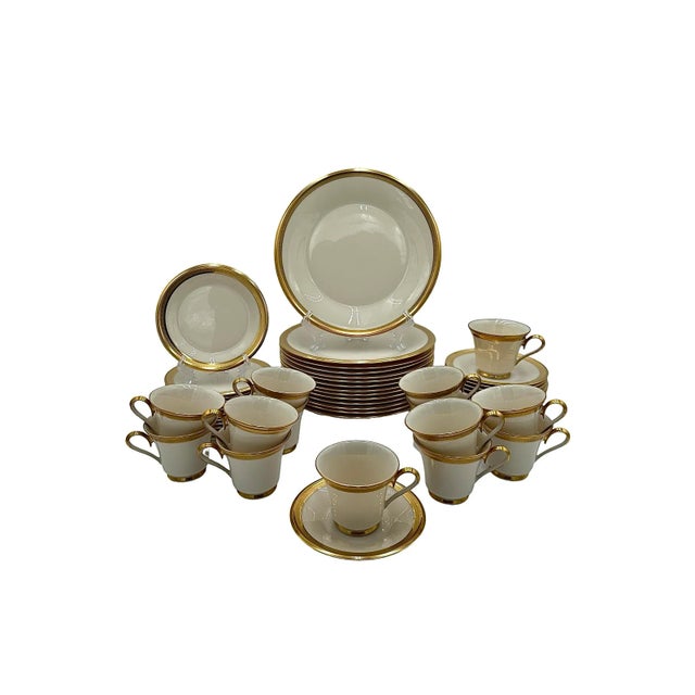 Impressive 56 piece Lenox dinner set for 14 people in the pattern Aristocrat. A wonderful entertaining set featuring a...