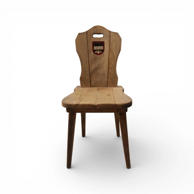 19c Belgian Antique Chairs With Coat of Arms From Chateau (Six Available) For Sale - Image 9 of 11