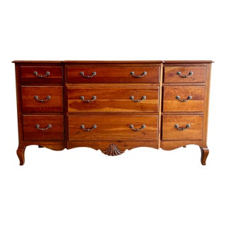 Ethan Allen French Country or Provincial Solid Cherry Triple Dresser From Maison Collection For Sale