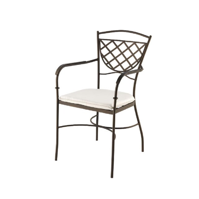 2010s Set of Wrought Iron Dining Table and Armchairs, Garden or Patio Furniture For Sale - Image 5 of 7