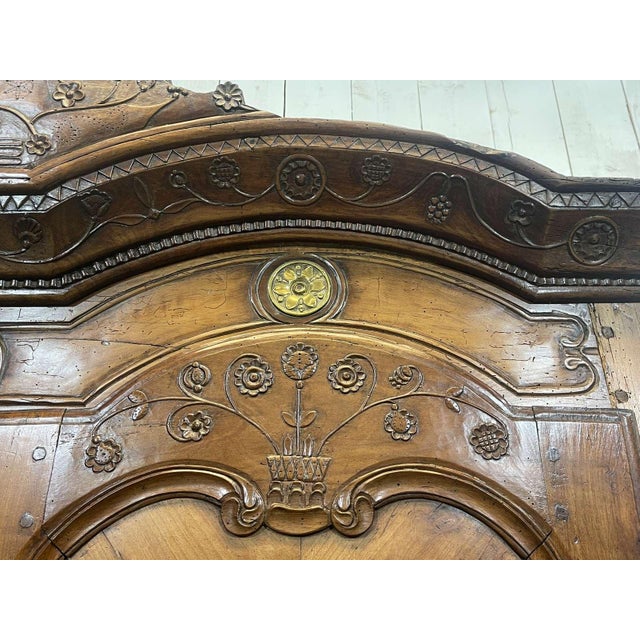 Rennaise Cherrywood Wedding Armoire from François Fils Denot, 1857 For Sale - Image 16 of 18