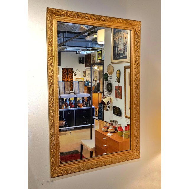 Large Mirror in a Late Baroque/Rococo Style Gilt Frame For Sale - Image 4 of 11