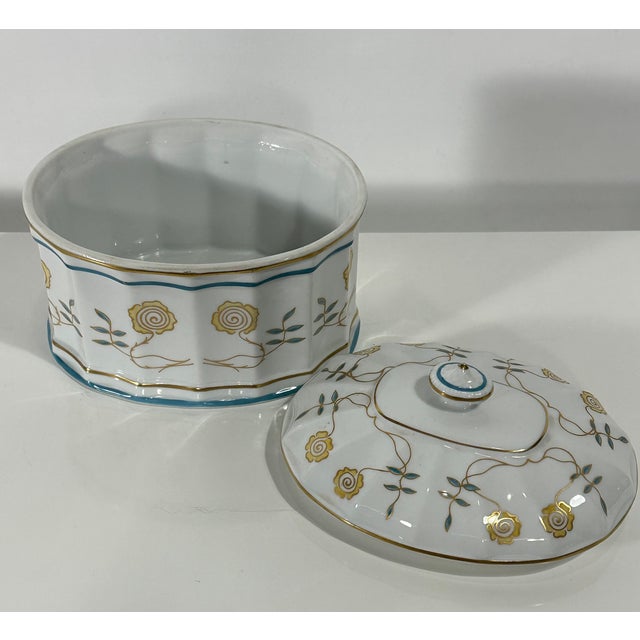 1950s Art Nouveau Lidded Porcelain Box, Vista Alegre, Portugal For Sale - Image 12 of 12