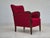 Danish Armchair in Red Cotton-Wool, 1950s For Sale - Image 18 of 18