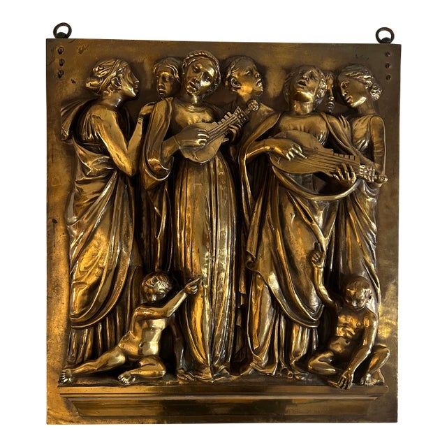 F. Barbedienne Foundry 19th Cen. Bronze Neoclassical Wall Plaque For Sale