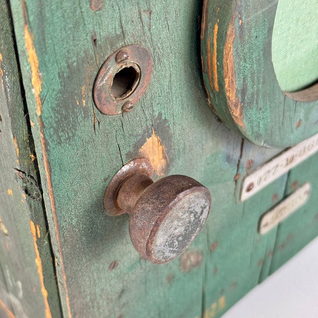 Early 20th Century The Gas Attendant's Primitive Green Assembled Cupboard For Sale - Image 11 of 18
