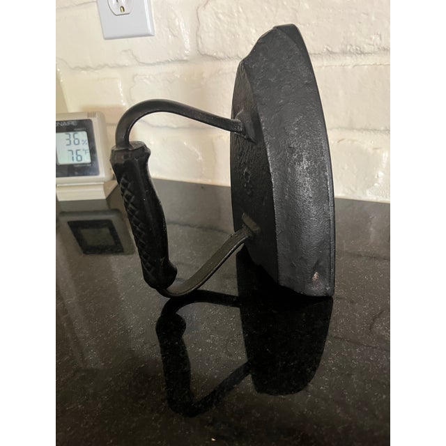 Ebony Antique Cast Iron Flat Iron For Sale - Image 8 of 8