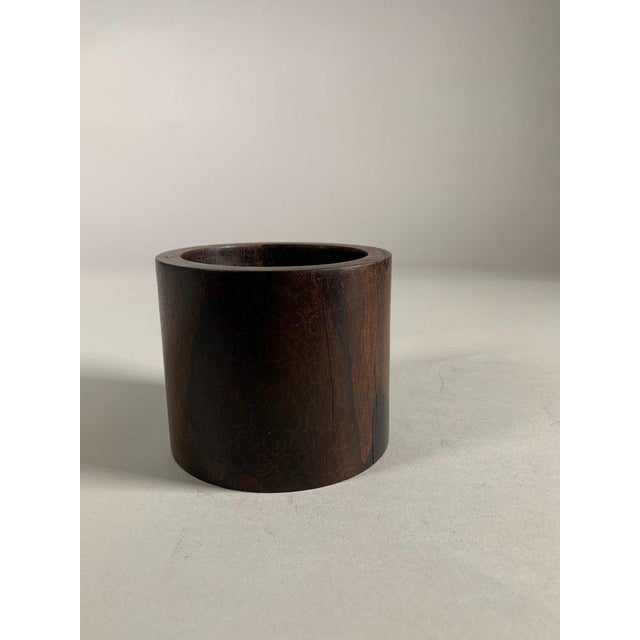 19th Century "Bitong" Chinese Brush Pot, 19th Century, Zitan Wood For Sale - Image 5 of 12