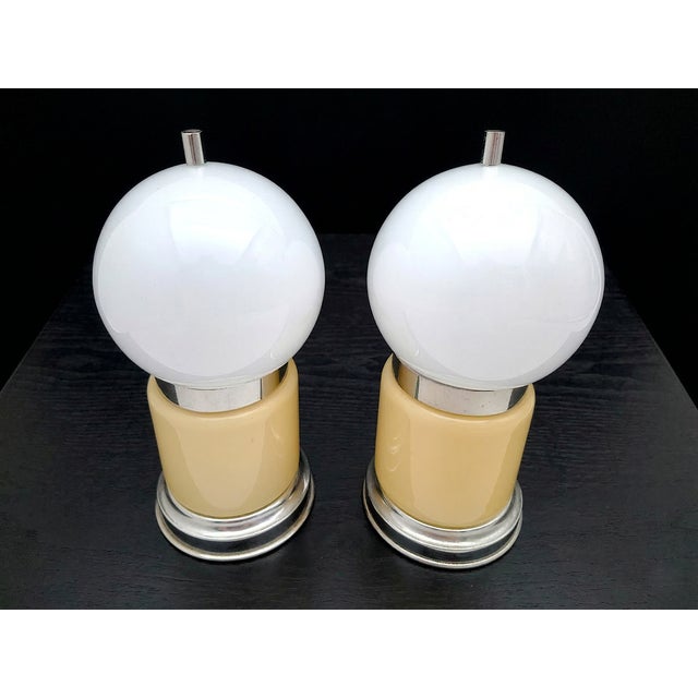 1950s Murano Glass Lamps from Manifattura Di Murano, 1950s, Set of 2 For Sale - Image 5 of 9