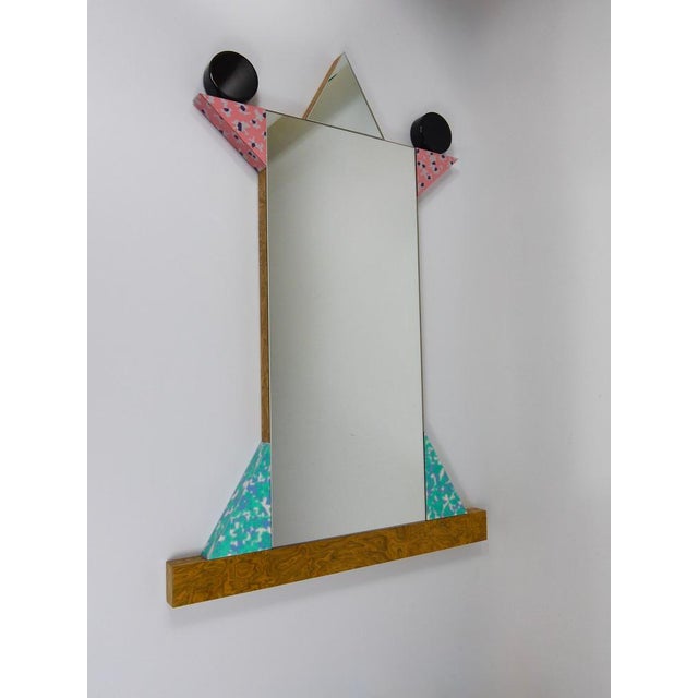 Vintage Italian Wall Mirror by Ettore Sottsass, 1984 For Sale - Image 12 of 18