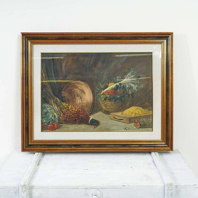 R. Del Greco, Still Life with Delicacies, Oil Painting For Sale - Image 6 of 6