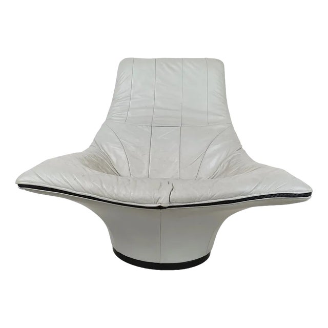 Vintage Leather Lounge Chair attributed to Gerard Van Den Berg for Montis, 1970s For Sale