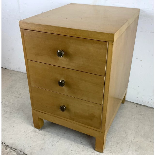 Mid-Century Modern T. H. Robsjohn-Gibbings Three Drawer Nightstand or End Table for Widdicomb For Sale - Image 3 of 13