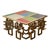 Metal Low Living Room Table in Chrome-Gold Steel and Multicolored Murano Glass Top, 1980s For Sale - Image 7 of 7
