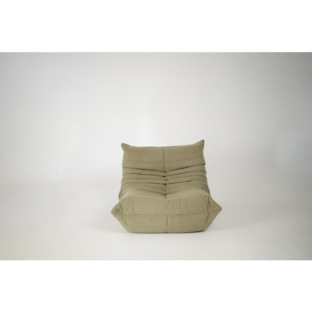Togo Lounge Chair and Sand Corduroy by Michel Ducaroy for Ligne Roset, 1973, Set of 2 For Sale - Image 12 of 18
