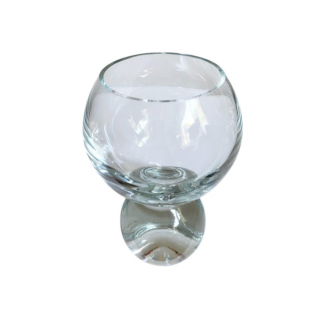 1980s Post-Modern Studio Nova Art Glass Vase: Double Bubble Design For Sale - Image 4 of 6