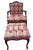 Vintage Walnut French Provincial Armchair & Ottoman Set in Rich Plaid Upholstery For Sale - Image 9 of 12