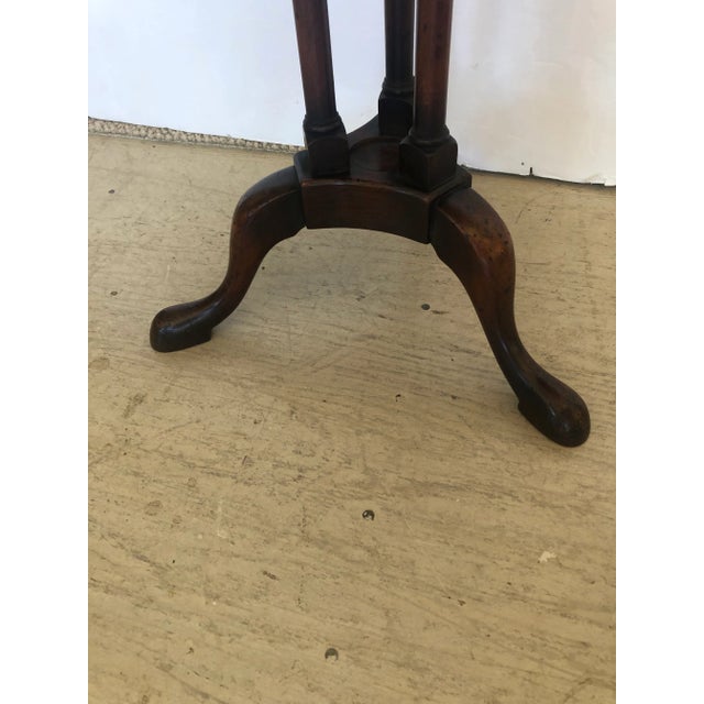 Wood Antique Crotch Mahogany Chippendale Style Side Drinks Table For Sale - Image 7 of 11