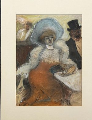 Gerhard Gyllenhammar, Lady, 1912, Pastel & Charcoal Drawing
