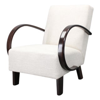 Art Deco Armchair from Jindřich Halabala, Czechoslovakia, 1940s For Sale