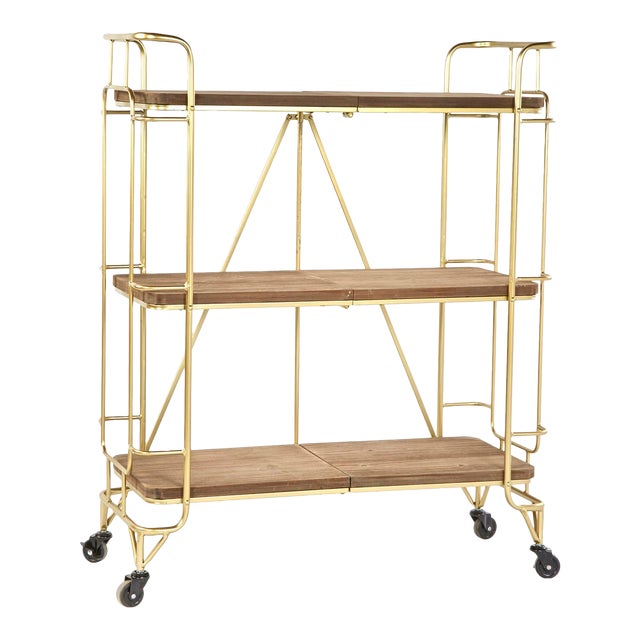 Lulu Shelving Unit Bar Cart With Wheels Chairish