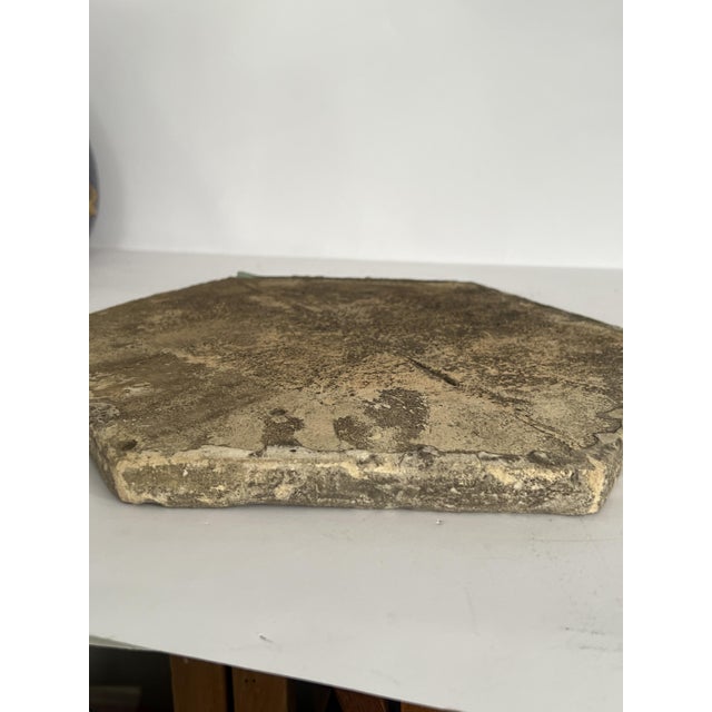 Hand-Painted Octagonal Ceramic Tile, 1890s For Sale - Image 3 of 8