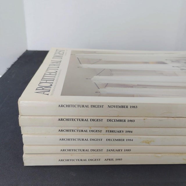 Vintage 1980s Architectural Digest the International Magazine of Fine Interior Design, Set of 6 Issues For Sale - Image 4 of 7