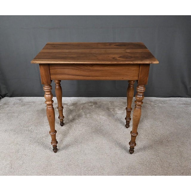 Small Louis Philippe Style Walnut Desk, 19th Century For Sale - Image 12 of 15