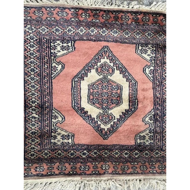 Textile Small Vintage Square Pakistani Rug from Bobyrugs, 1980s For Sale - Image 7 of 9