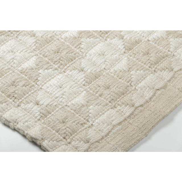 Rug & Kilim Contemporary Gift-Sized Cotton Flatweave in Beige by Rug & Kilim, India For Sale - Image 4 of 4