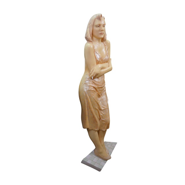 Rare Emily Kaufman contemporary wall hanging art statue / sculpture. Made of resin featuring a women in a polka dot...
