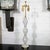 Modern Pair of diamond shaped polished rock crystal table lamps For Sale - Image 3 of 8