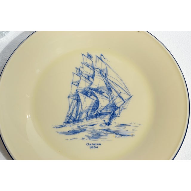Tan 1950 Lenox Special Galatea 1854 Decorative Display Porcelain Plate 24k Gold Wall Hanger For Sale - Image 8 of 12