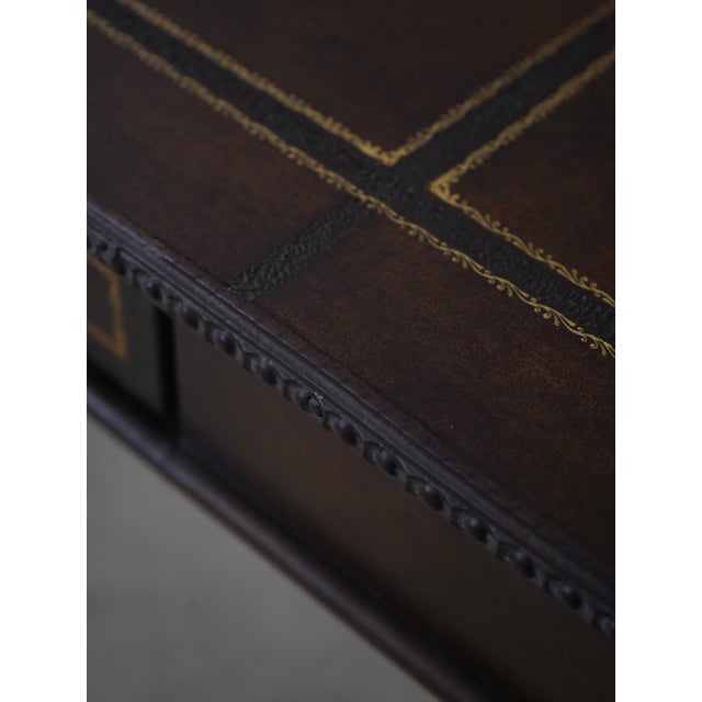 Leather Top Metal Base 1 Drawer Console Table For Sale - Image 15 of 18