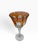 Mid 20th Century Vintage Mid-Century Bohemian Cut-to-Clear Harlequin Crystal Wine Glasses - Pair For Sale - Image 5 of 7