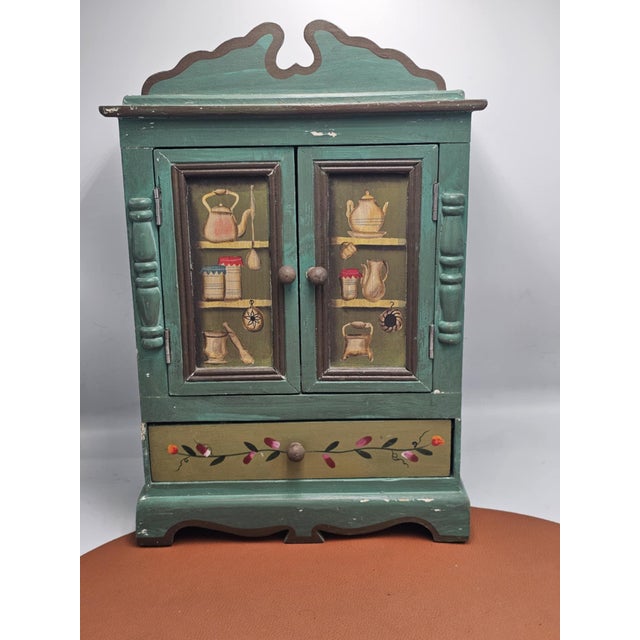 Folk Wooden Kitchen Cabinet, 1960s For Sale - Image 10 of 10