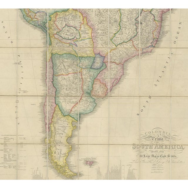 Antique Map of South America attributed to Wyld, 1850 For Sale - Image 4 of 6