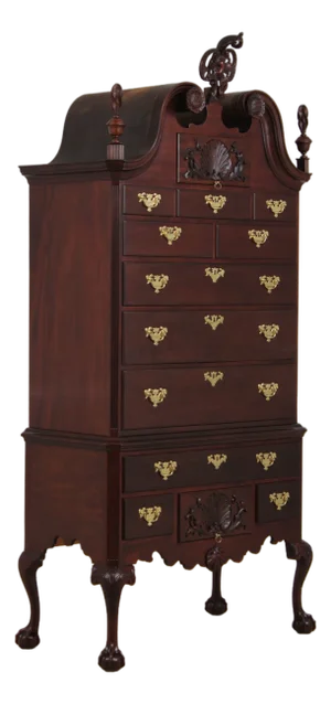 Baker Clawfoot Colonial Williamsburg Mahogany Highboy